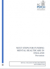 Next steps for funding mental healthcare in England: Prevention